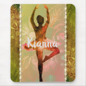 Stilvolle Watercolor Ballerina Personalisiert Mousepad (Vorne)