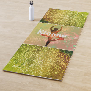 Stilvolle Watercolor Ballerina Yogamatte
