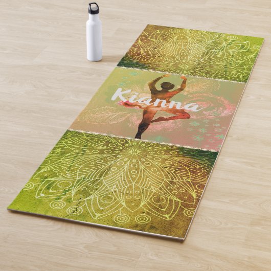 Stilvolle Watercolor Ballerina Yogamatte (Beispiel)