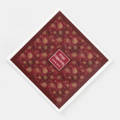 Stilvolle Watercolor Chic Burgundy Red Party Napki Serviette (Ecke)