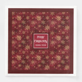 Stilvolle Watercolor Chic Burgundy Red Party Napki Serviette (Vorderseite)