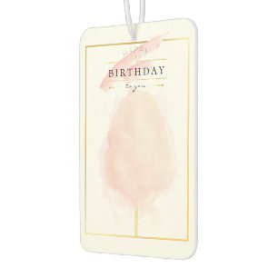 Stilvolle Watercolor Cotton Candy Birthday Autolufterfrischer