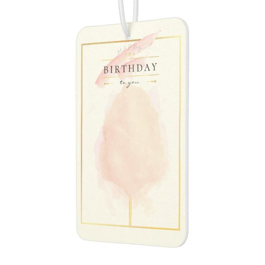 Stilvolle Watercolor Cotton Candy Birthday Autolufterfrischer (Links)