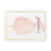 Stilvolle Watercolor Cotton Candy Birthday Magnet (Horizontal)