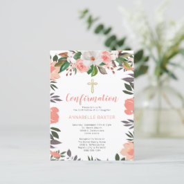 Stilvolle Watercolor-Floral-Bestätigung Einladung Postkarte