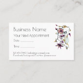 Stilvolle Watercolor Floral Consult Services Terminkarte (Rückseite)