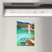 Stilvolle Watercolor Kefalonia Griechenland Küsten Magnet (In Situ (Geschirrspüler))