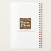 Stilvolle Watercolor Peonies Pink Floral Planer (Rückseite)