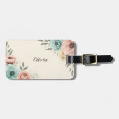 Stilvolle Watercolor Sketchy Blume Gepäckanhänger (Vorderseite horizontal)
