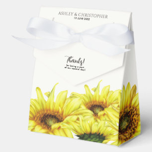 Stilvolle Watercolor Sonnenblume Schwarz & Weiß Ho Geschenkschachtel