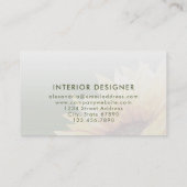 Stilvolle Watercolor Sonnenblumenkarte Visitenkarte (Rückseite)