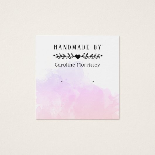 Stilvolle Watercolor Splash Earring Display Card (Vorderseite)