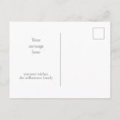 Stilvolle Watercolor Weihnachtsbaumwald Grün Postkarte (Rückseite)