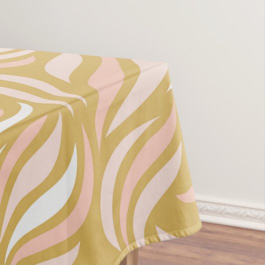 Stilvolle Wavy-Linien, beige Muster Tischdecke (Beispiel)