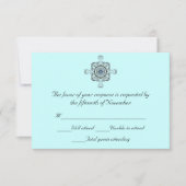 Stilvolle Wedding Response Card RSVP Karte (Vorderseite)