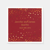 Stilvolle Wedding Table mini Konfetti Gold Brown Serviette (Vorderseite)