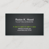 Stilvolle Weightlifters-schwarze Visitenkarte (Rückseite)