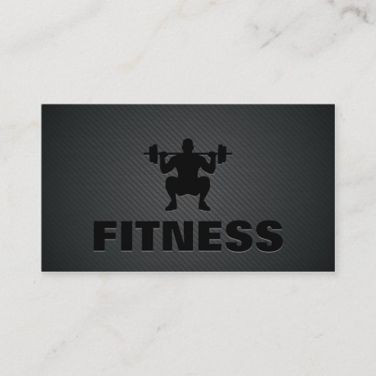 Stilvolle Weightlifters-schwarze Visitenkarte (Vorderseite)