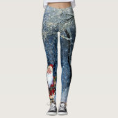 Stilvolle Weihnachten des Vaters im Winter in schn Leggings (Vorderseite)