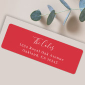 Stilvolle Weihnachten | Hellrote Rücksendeadresse