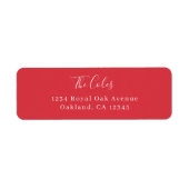 Stilvolle Weihnachten | Hellrote Rücksendeadresse (Vorne)