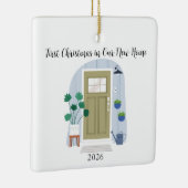 Stilvolle Weihnachten in unserer neuen Zuhause-Hau Keramikornament (Rechts)