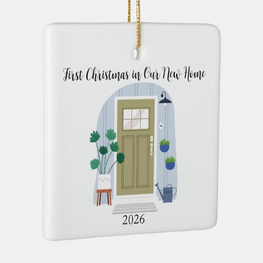Stilvolle Weihnachten in unserer neuen Zuhause-Hau Keramikornament (Rechts)