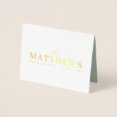 Stilvolle Weihnachten | Modern Sage Green Couple F Folienkarte (Vorderseite)