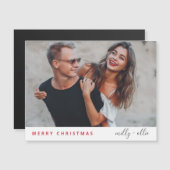 Stilvolle Weihnachten Modern Trendy Couple Magnet  (Vorne/Hinten)