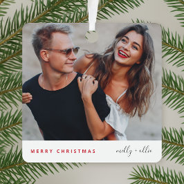 Stilvolle Weihnachten | Modernes, trendy Couple Fo Ornament Aus Metall