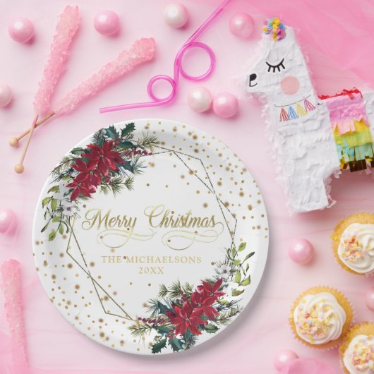 Stilvolle Weihnachten Pappteller (Party)