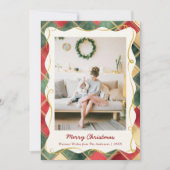 Stilvolle Weihnachten Rot Grün Kariertes Muster 1 (Vorderseite)