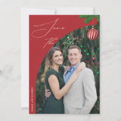 Stilvolle Weihnachts-Foto Save The Date (Vorderseite)