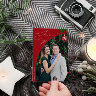 Stilvolle Weihnachts-Foto Save The Date