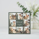 Stilvolle Weihnachts-Script-FotoCollage Feiertagskarte (Stehend Vorderseite)