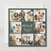 Stilvolle Weihnachts-Script-FotoCollage Feiertagskarte (Vorderseite)