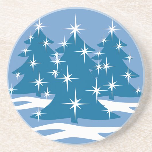 Stilvolle Weihnachts-Untersetzer Blue Christmas Tr Untersetzer (Vorne)