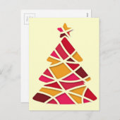 Stilvolle Weihnachtsbaum der modernen Kunst Feiertagspostkarte (Vorne/Hinten)