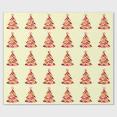 Stilvolle Weihnachtsbaum der modernen Kunst Geschenkpapier (Flach)