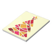 Stilvolle Weihnachtsbaum der modernen Kunst Notizblock (Rotiert)