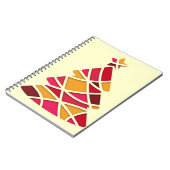 Stilvolle Weihnachtsbaum der modernen Kunst Notizblock (Linke Seite)