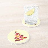 Stilvolle Weihnachtsbaum der modernen Kunst Sandstein Untersetzer (Seite)