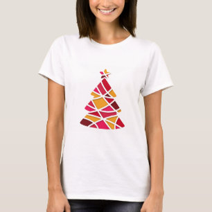 Stilvolle Weihnachtsbaum der modernen Kunst T-Shirt