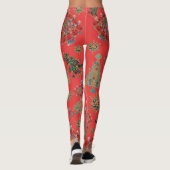 Stilvolle Weihnachtsbaum Jewel Bling Cinnabar Leggings (Rückseite)