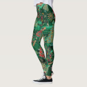 Stilvolle Weihnachtsbaum Jewel Bling Malachite Leggings (Links)