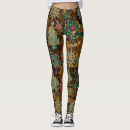 Stilvolle Weihnachtsbaum Jewel Bling Tiger Iron Leggings