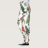 Stilvolle Weihnachtsbaum Jewel Muster Schlicht Whi Leggings (Links)