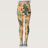 Stilvolle Weihnachtsbaum Jewel Pattern Leggings (Vorderseite)