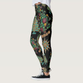 Stilvolle Weihnachtsbaum Jewel Pattern Schwarz Leggings (Links)