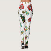 Stilvolle Weihnachtsbaum Jewel Pattern White Leggings (Rückseite)